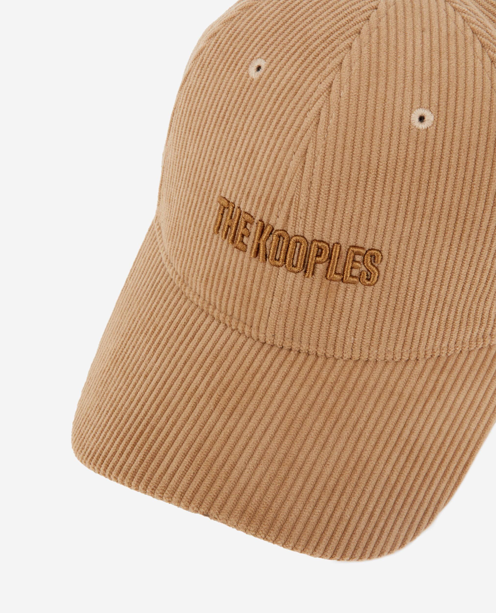 Casquette marron en velours côtelé