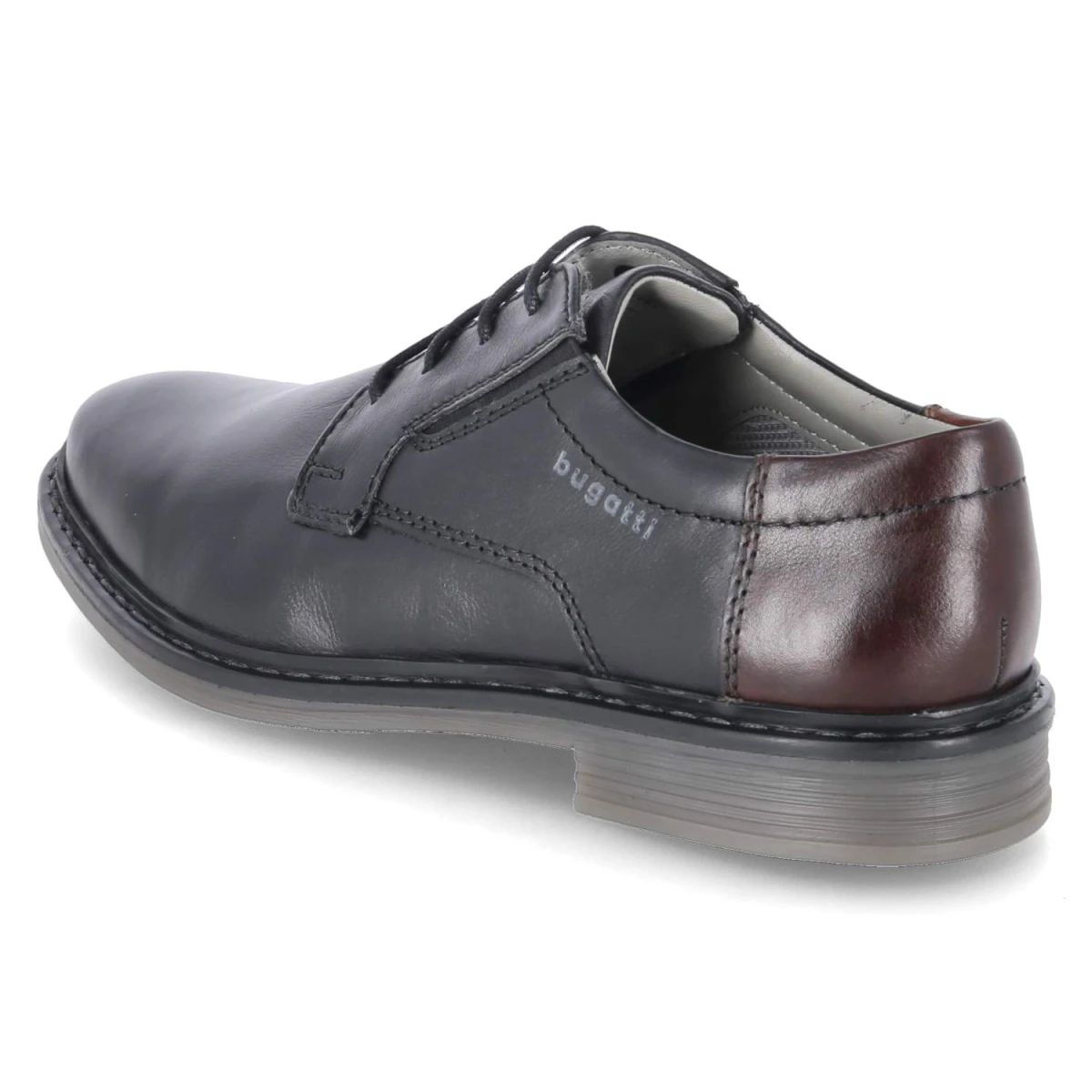 BugattiHalbschuhe - black / dark brown