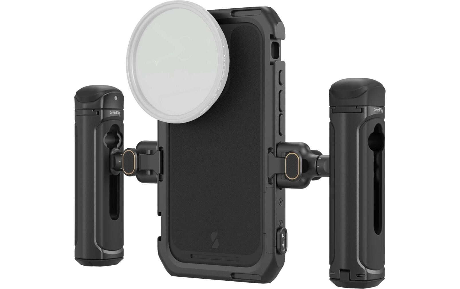 Mobile Dual Handheld Kit für iPhone 16 Pro MaxFür professionelle Videoaufnahmen, Live-Streaming und Filmaufnahmen auf Mobilgeräten