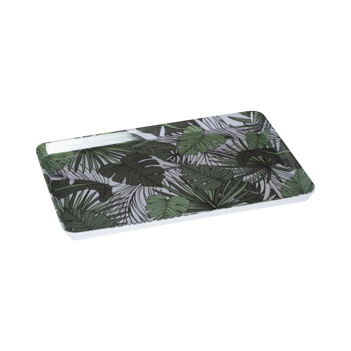 PLATEAU MELAMINE DECOR JUNGLE 30X22CM