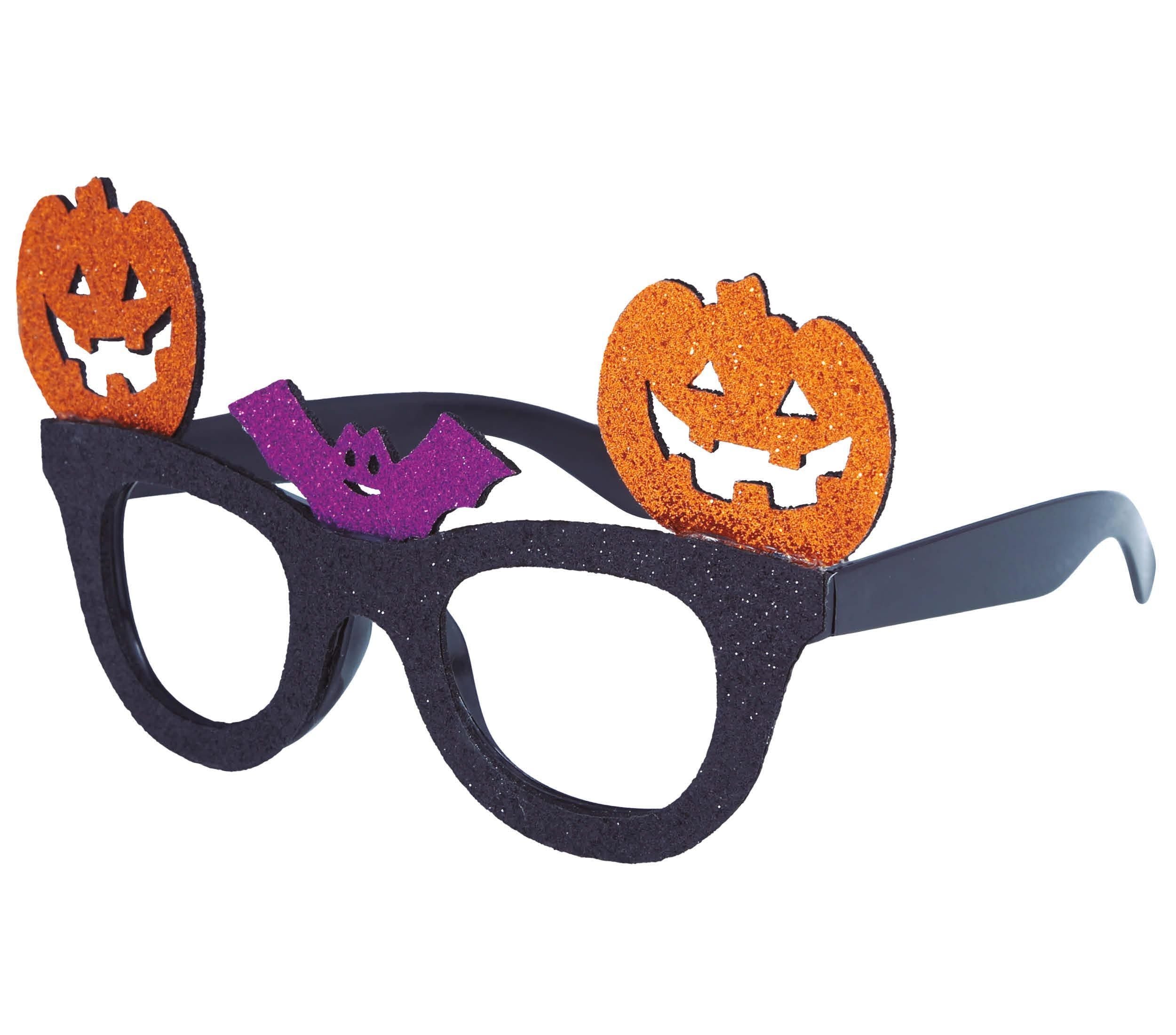 Halloween Bril Pompoen Glitter