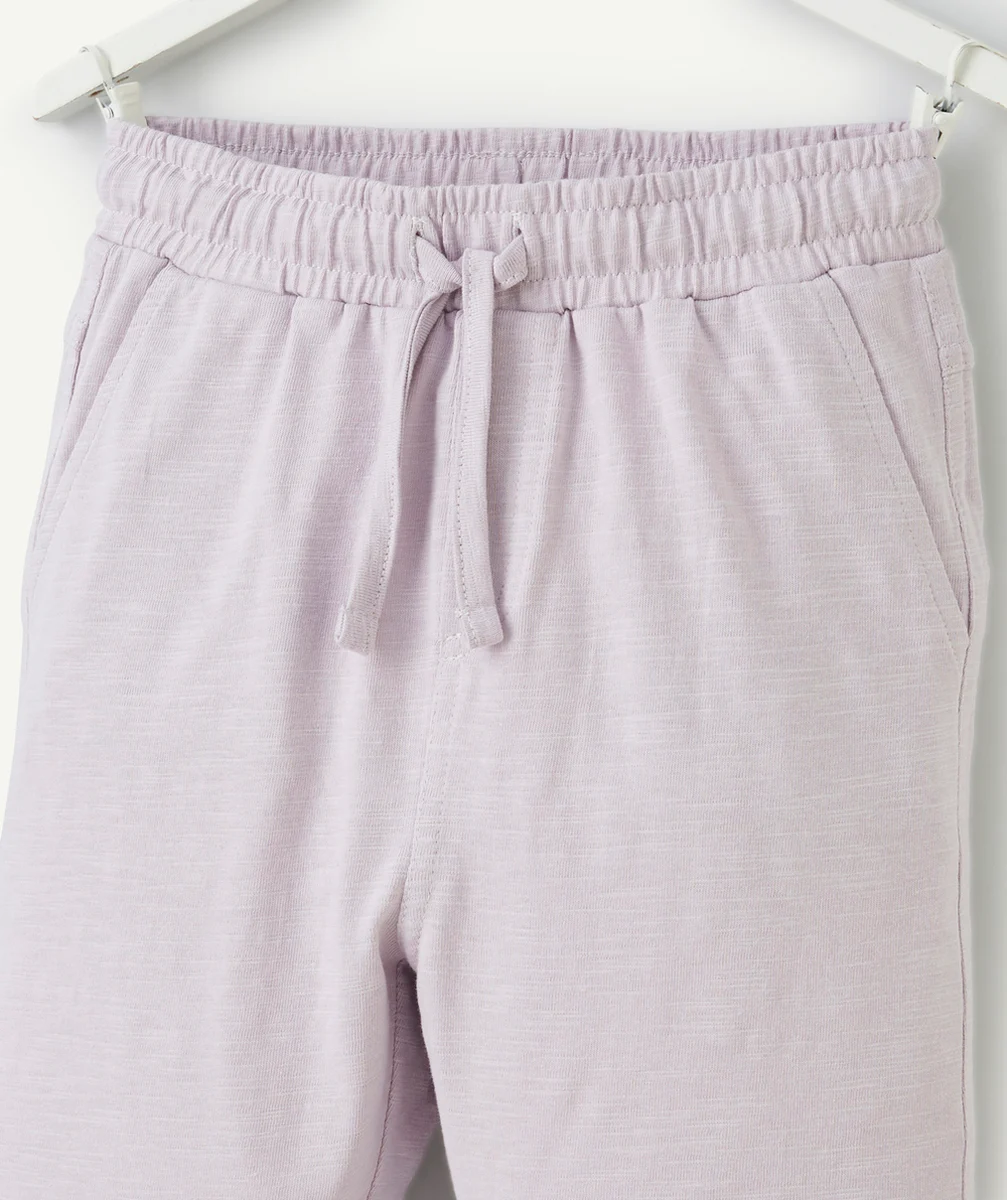 bermuda garçon en coton bio violet