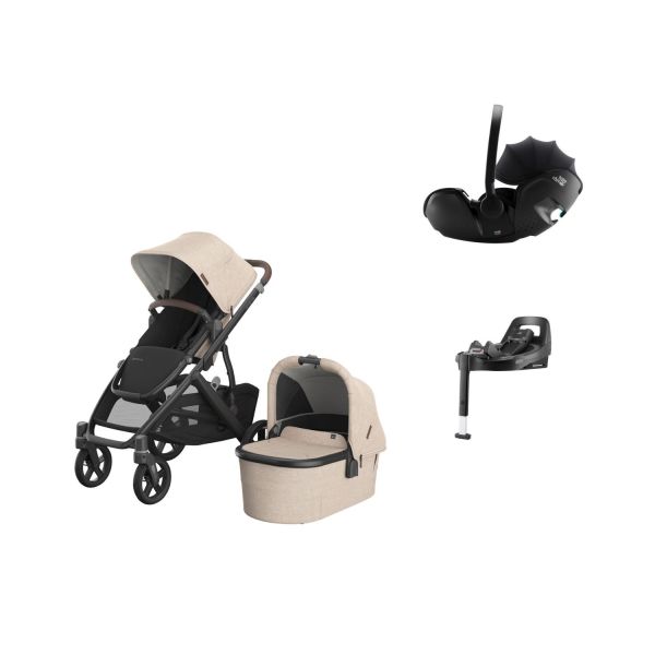 UPPAbaby VISTA V3 Kinderwagen 4-in-1 - Dillan | Britax Römer Baby-Safe Pro Autostoeltje | Britax Römer Vario Base 5Z