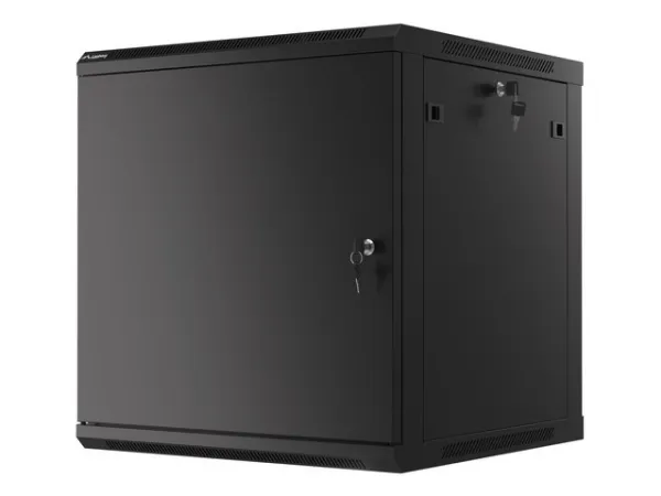 Lanberg WF01 Series - Rack kabinet - flad pakke - vægmonterbar - sort, RAL 9004 - 12U - 19