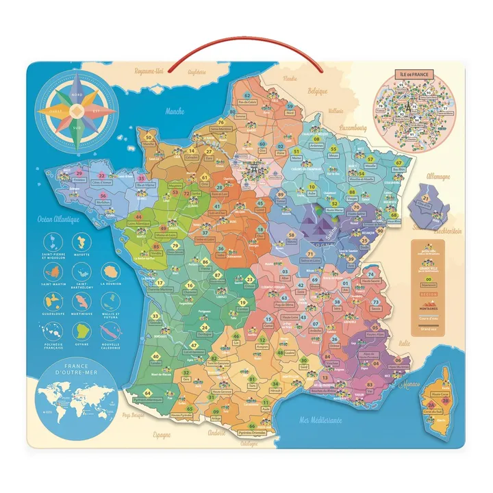 Vilac Carte de France magnétique éducative