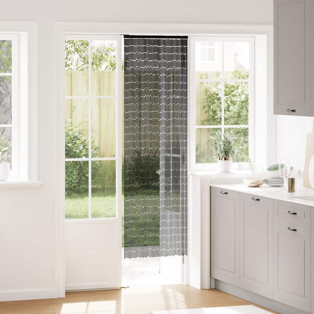 vidaXL Vliegenhor Donkergrijs 56x185 cm Bamboe