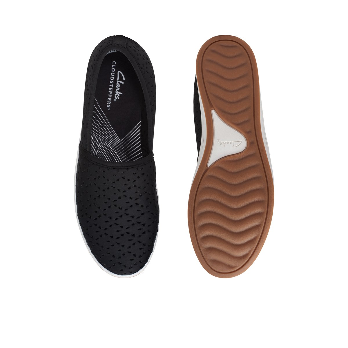 CLARKS-Breeze_emily-Baskets athleisure - Talon plat - Noir