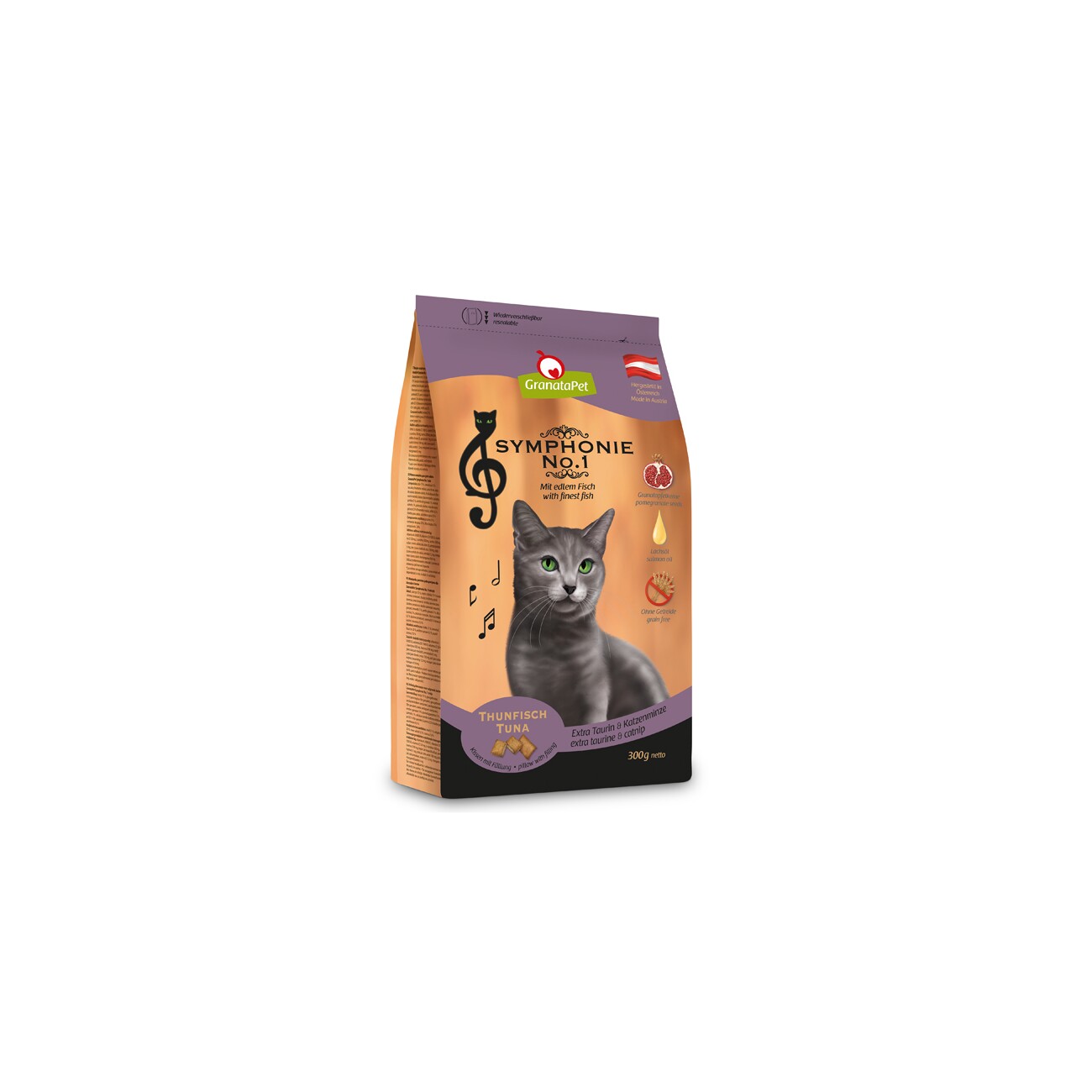 GranataPet Trockenfutter Katze, Adult, Symphonie, Thunfisch 300 g