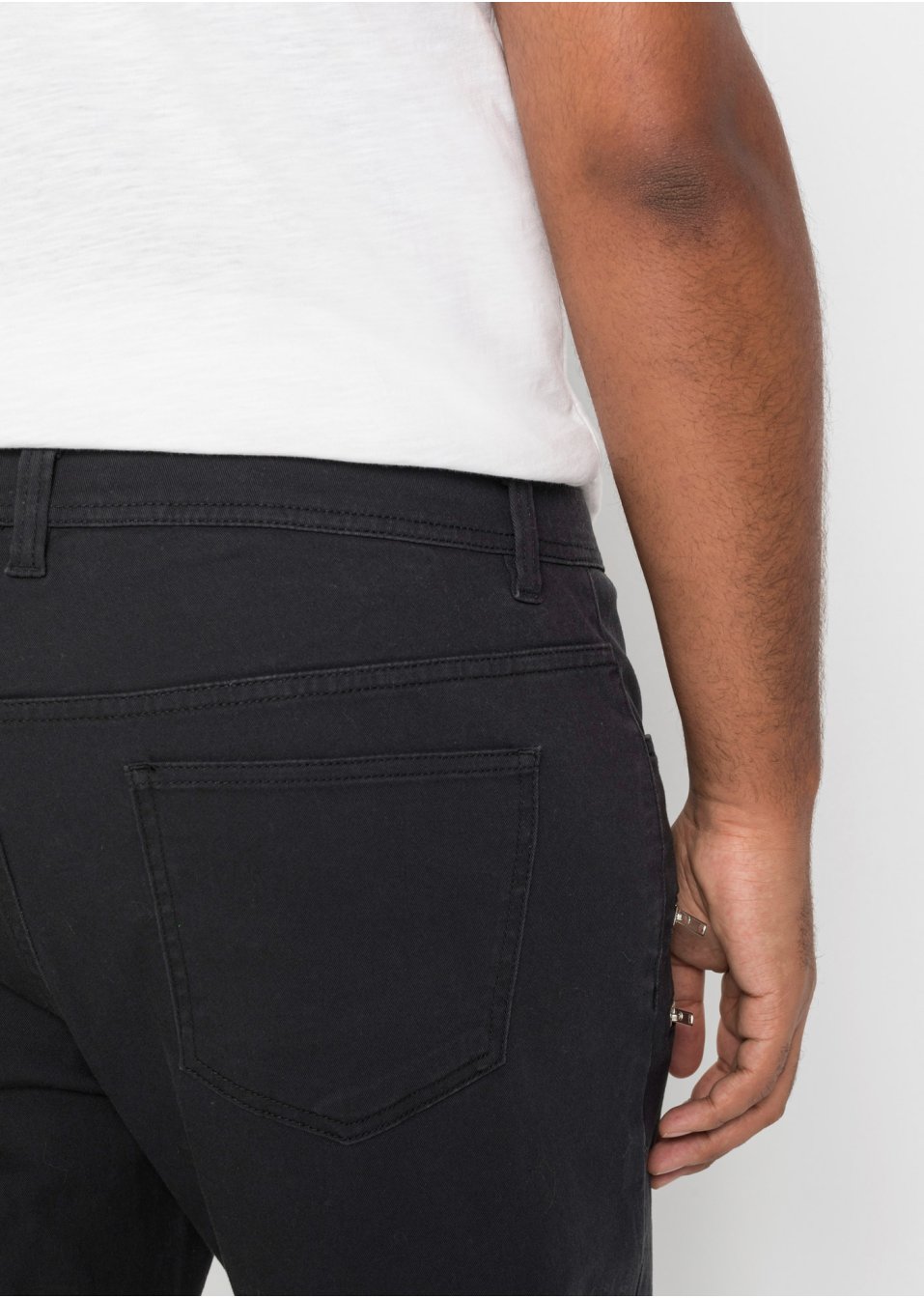 Pantalon extensible Regular Fit avec poches zippées décoratives, Tapered