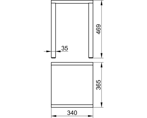 KEUCO Plan kruk, chroom/matzwart glanzend, 14982010037