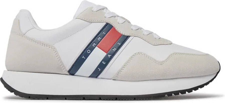 TOMMY JEANS Sneakers met sleehak TJW EVA RUNNER MAT MIX ESS vrijetijdsschoen lage schoen veterschoen met zijlogo-vlag