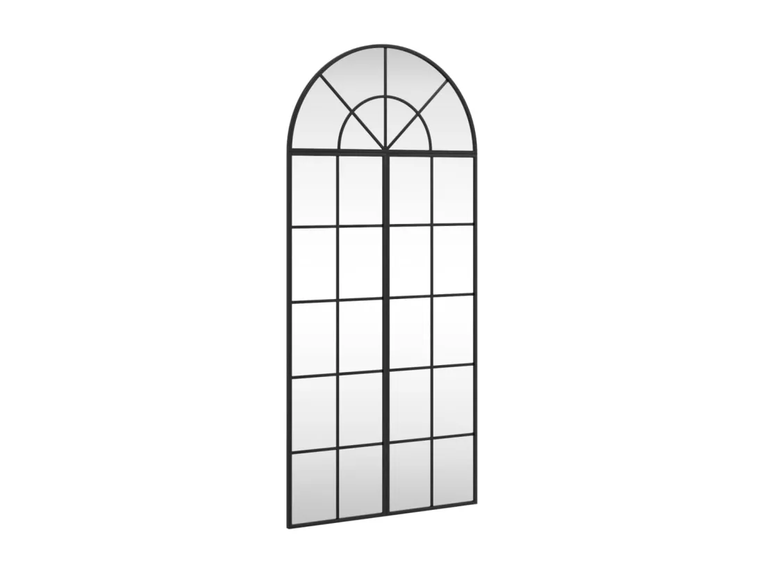 Miroir mural noir 60x130 cm arche fer