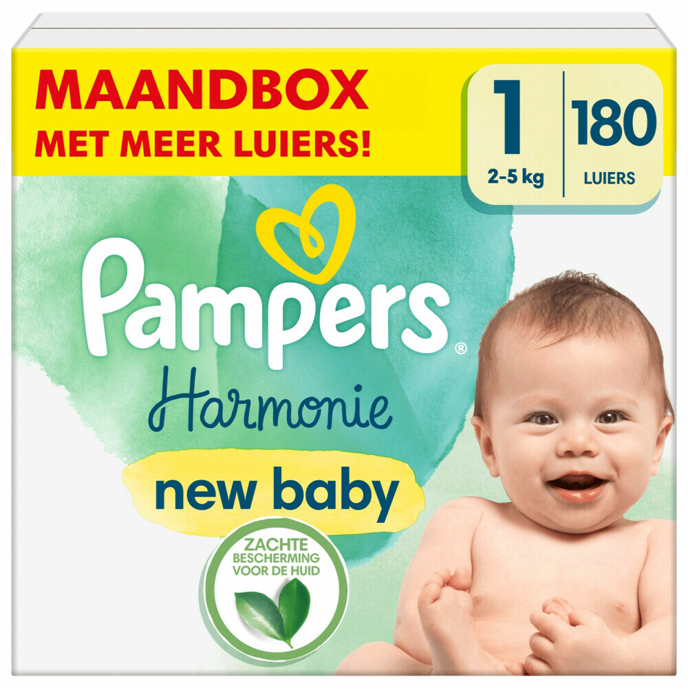 Pampers Harmonie Luiers Maat 1 en Harmonie Aqua Billendoekjes 720 stuks Pakket