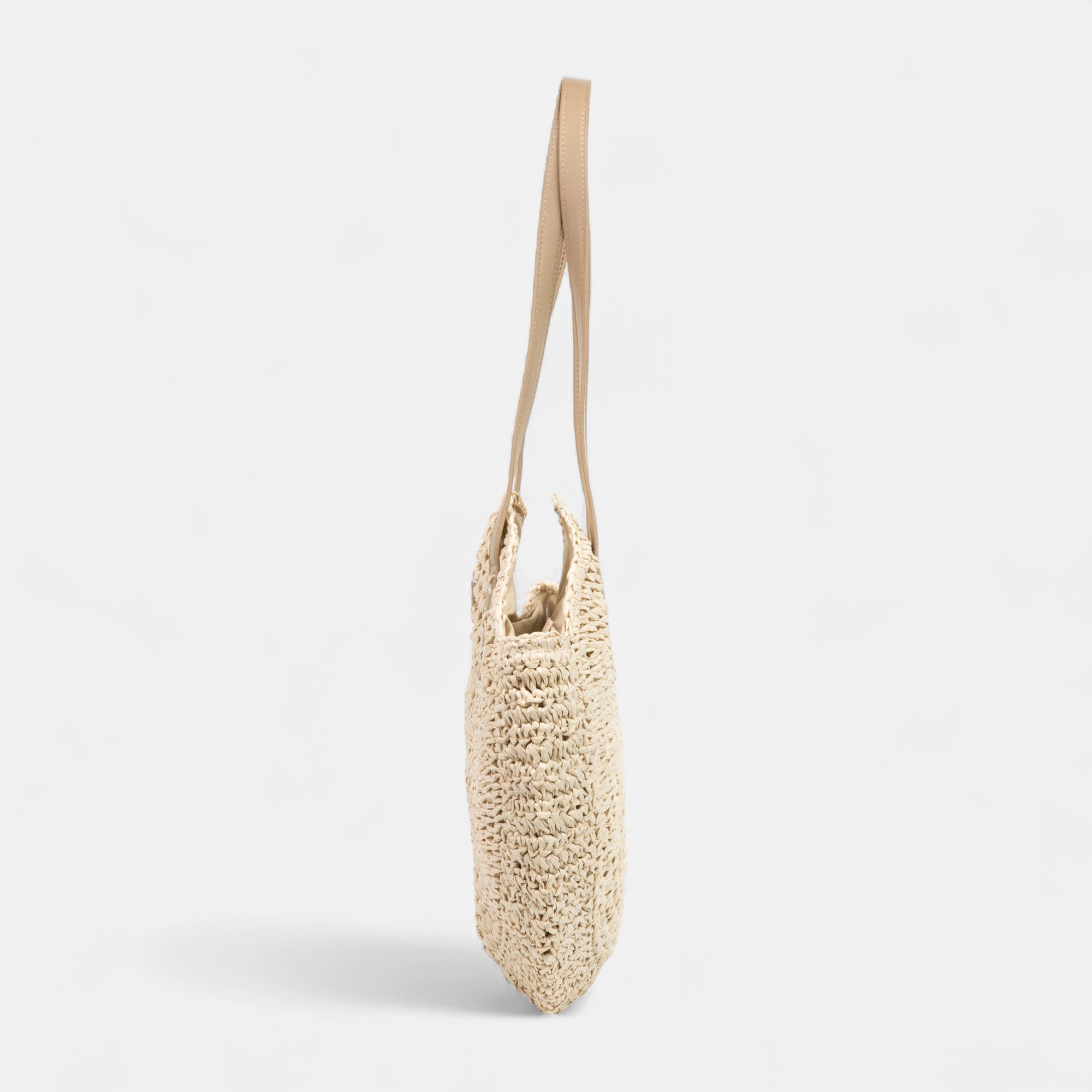 Sac de shopping beige