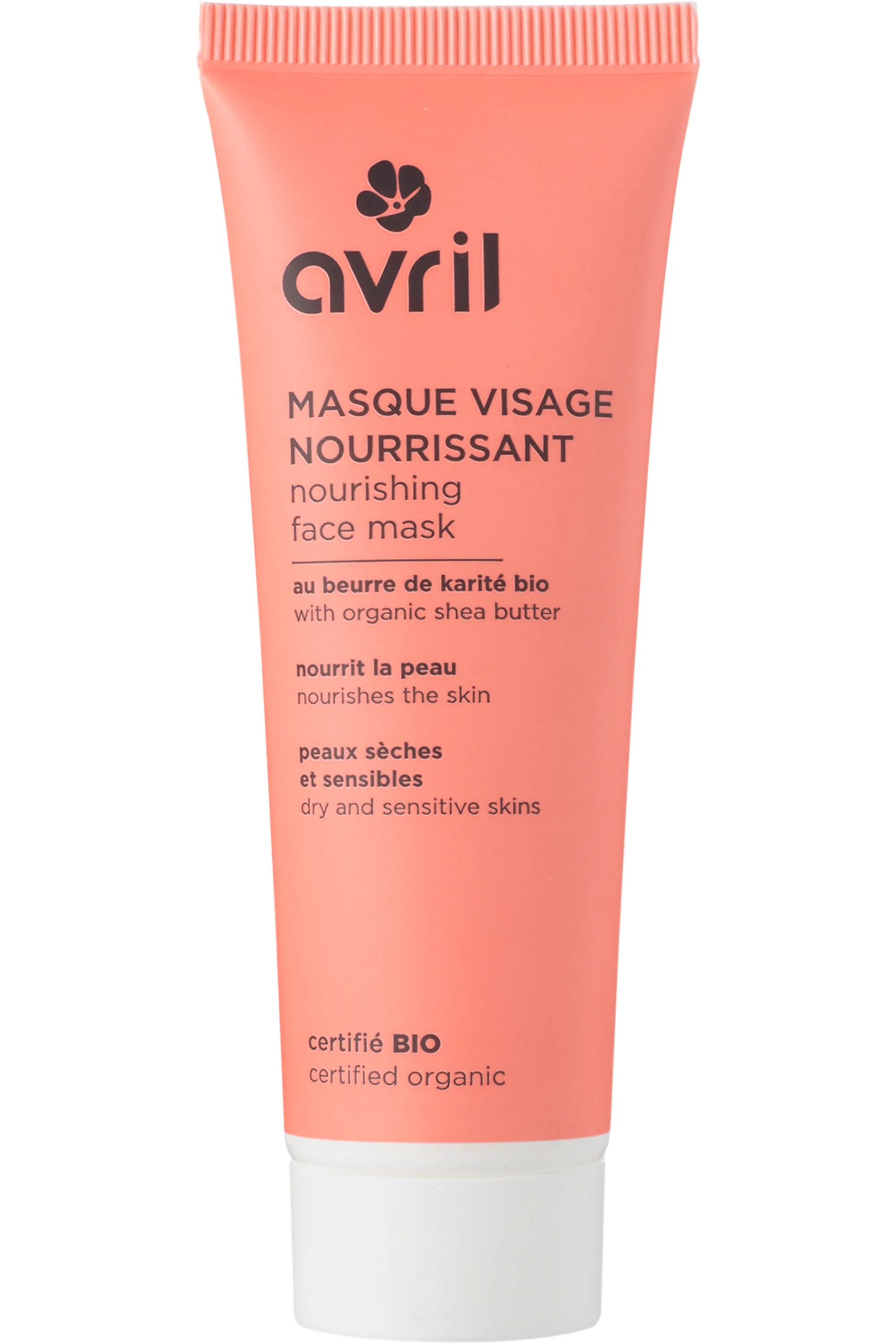 Avril Masque visage nourrissant bio pour peaux sèches-50 ml