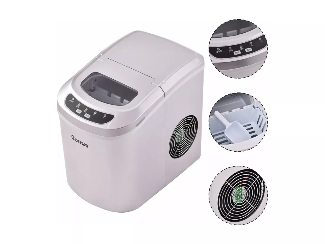 Machine à glaçons portable machine pour glace réservoir 2,2l,12kg/24h 9 glaçons par 6-13min