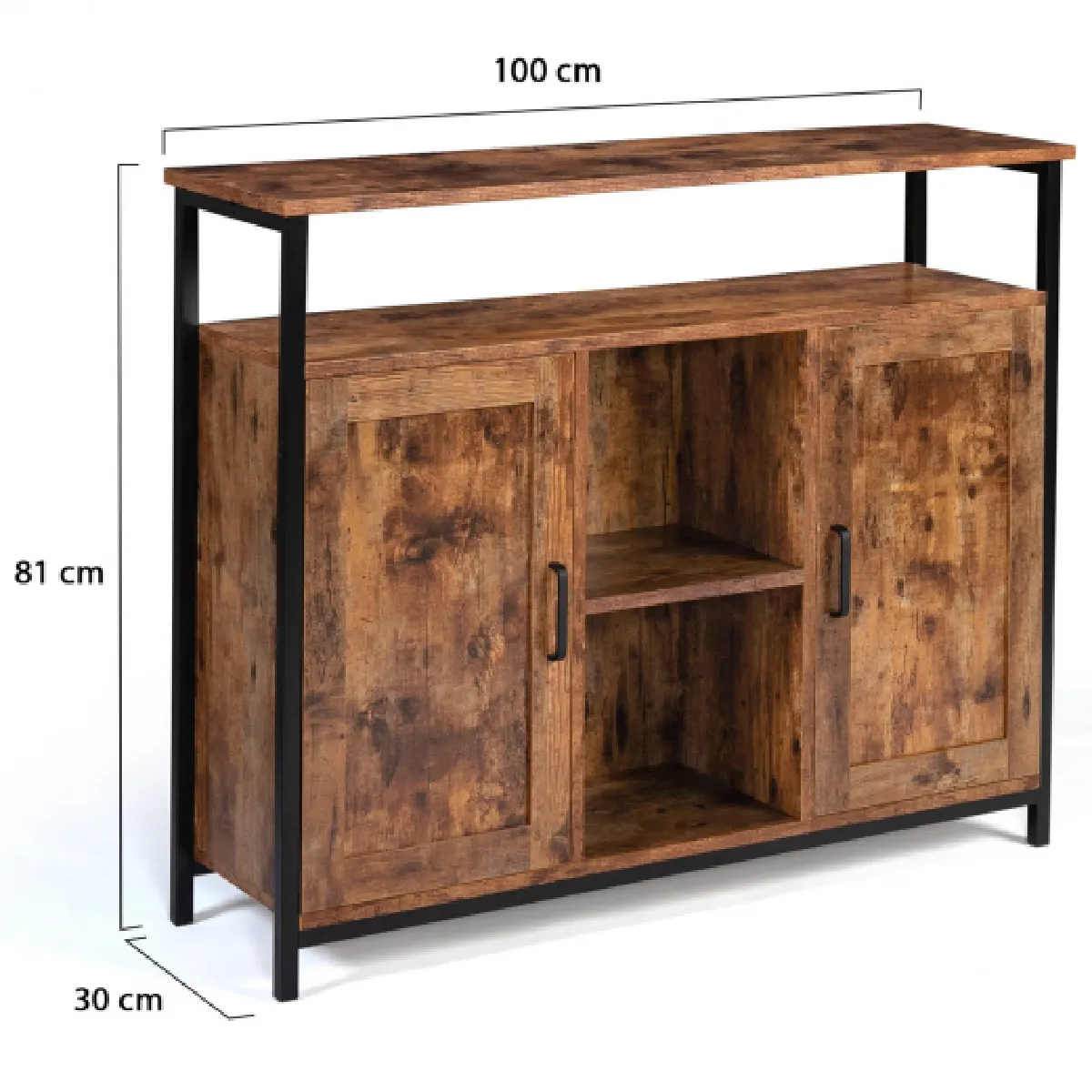 Idmarket Market Buffet 2 Portes DAYTON