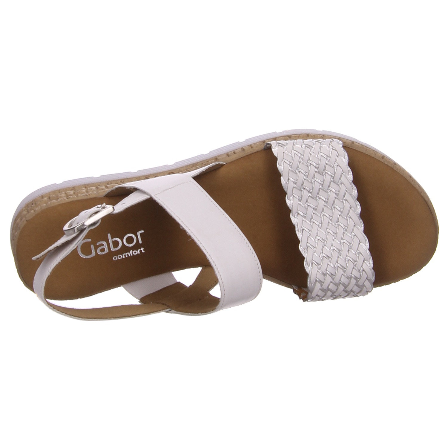 Gabor Sandalette weiß silber weiss/weiss kombi
