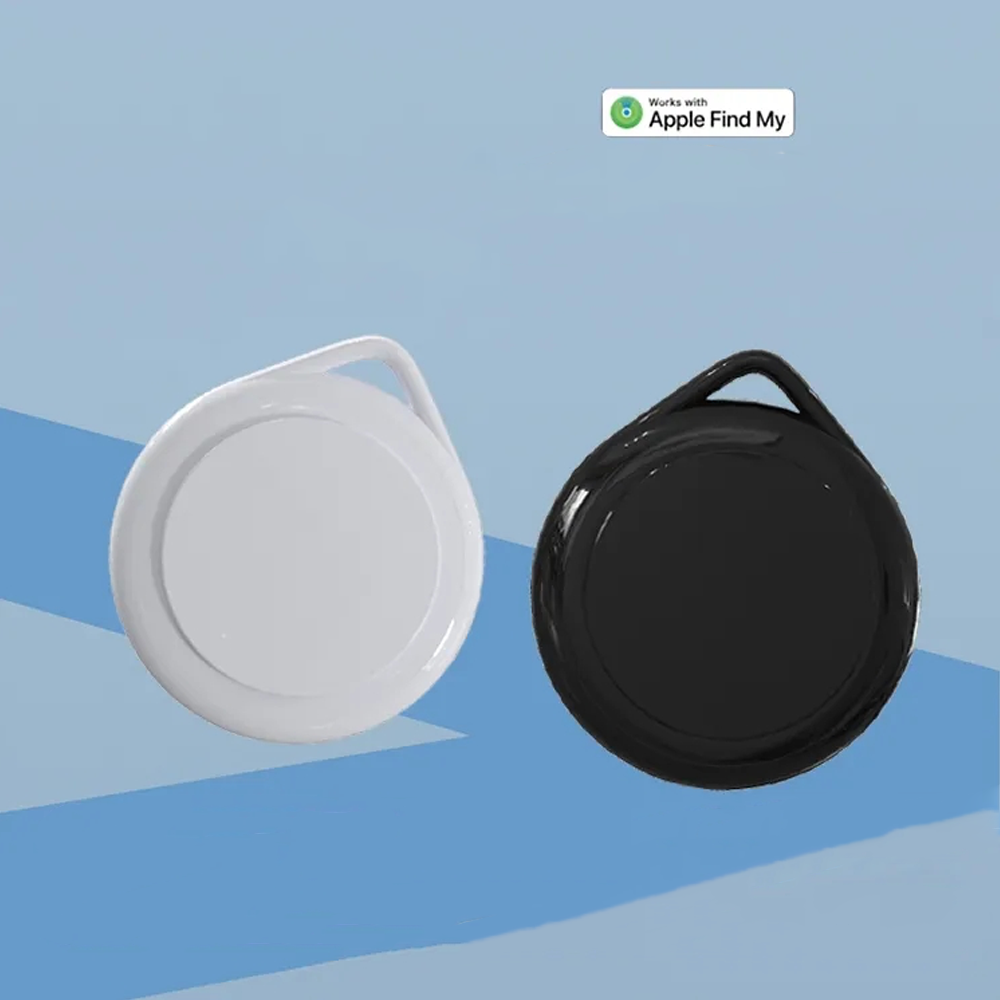 Bluetooth Keyfinder Smart Tracker Tag für iOS mit Apple Find My Network (inkl. Batterie CR2032) - Schwarz