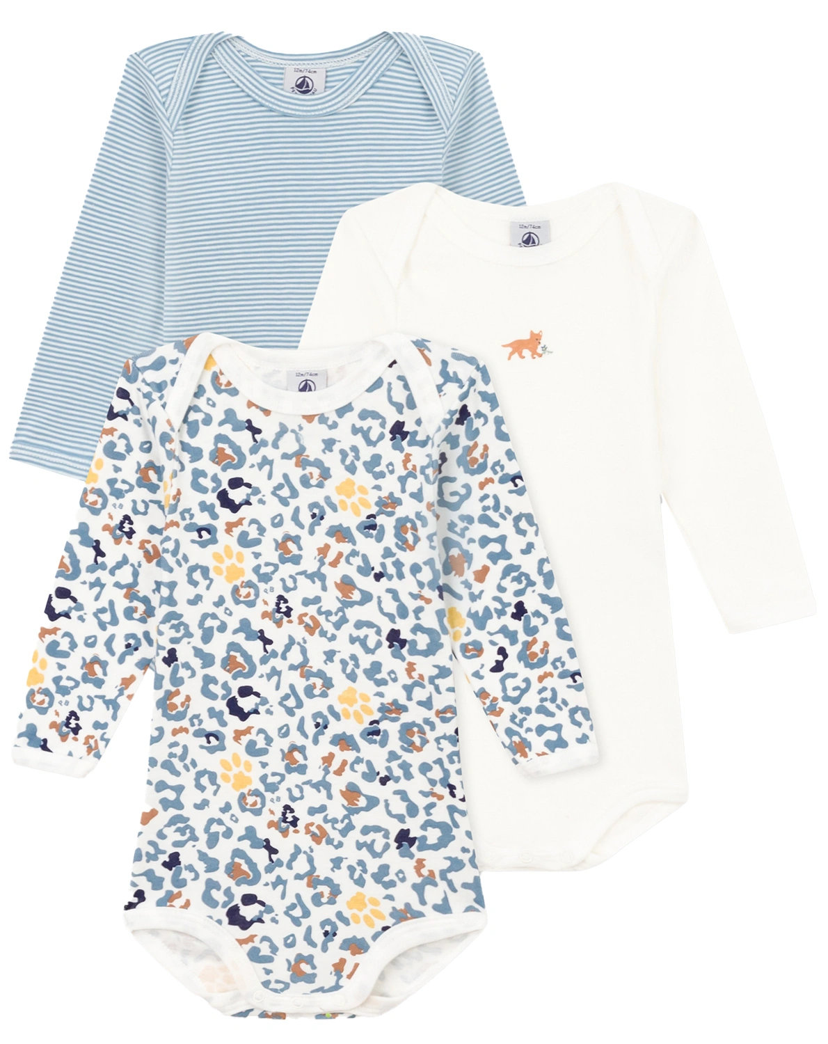 Langarmbody LOUPY 3er Pack in bunt