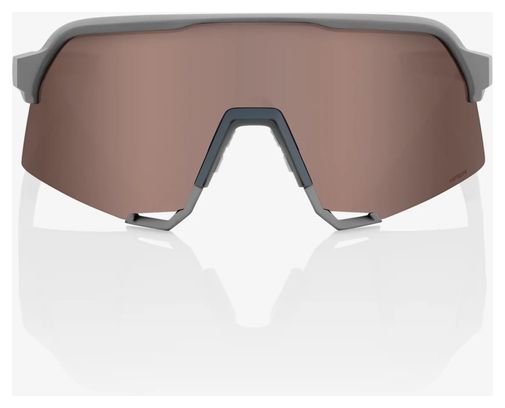 Lunettes 100% S3 Soft Tact Gris - Lentilles HiPER Miroir Crimson Silver