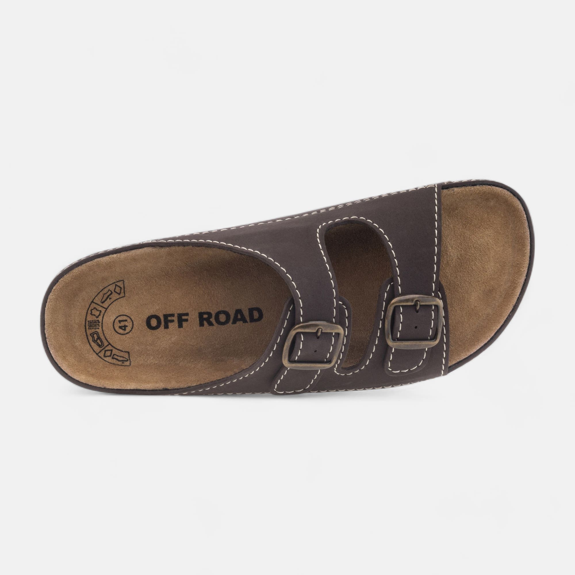 Mules semelle liège Homme marron