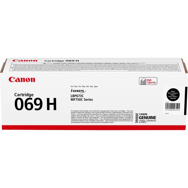 Toner Canon 069H noir pour imprimante laser