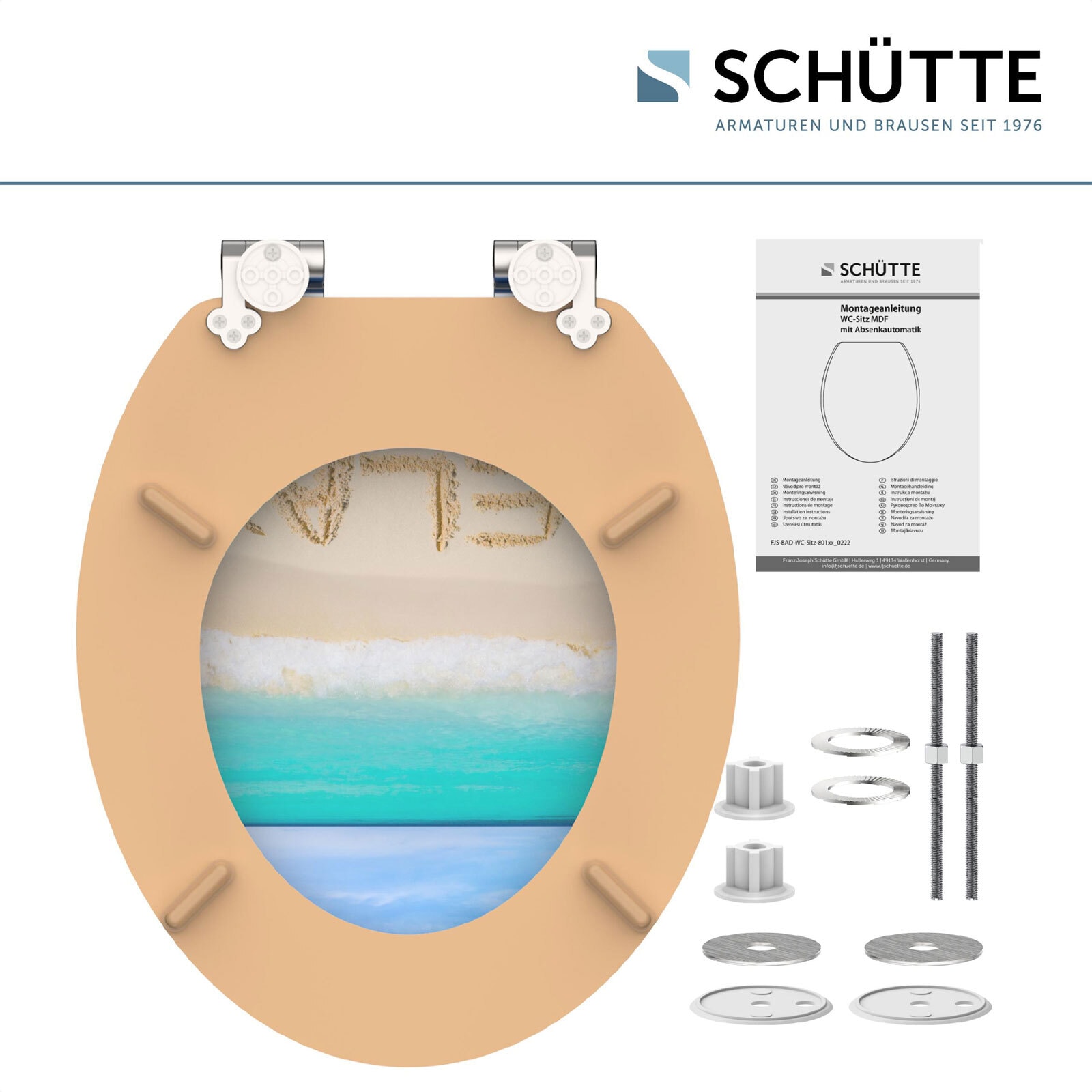 SCHÜTTE MDF WC-Sitz mit Holzkern Relax, Absenkautomatik