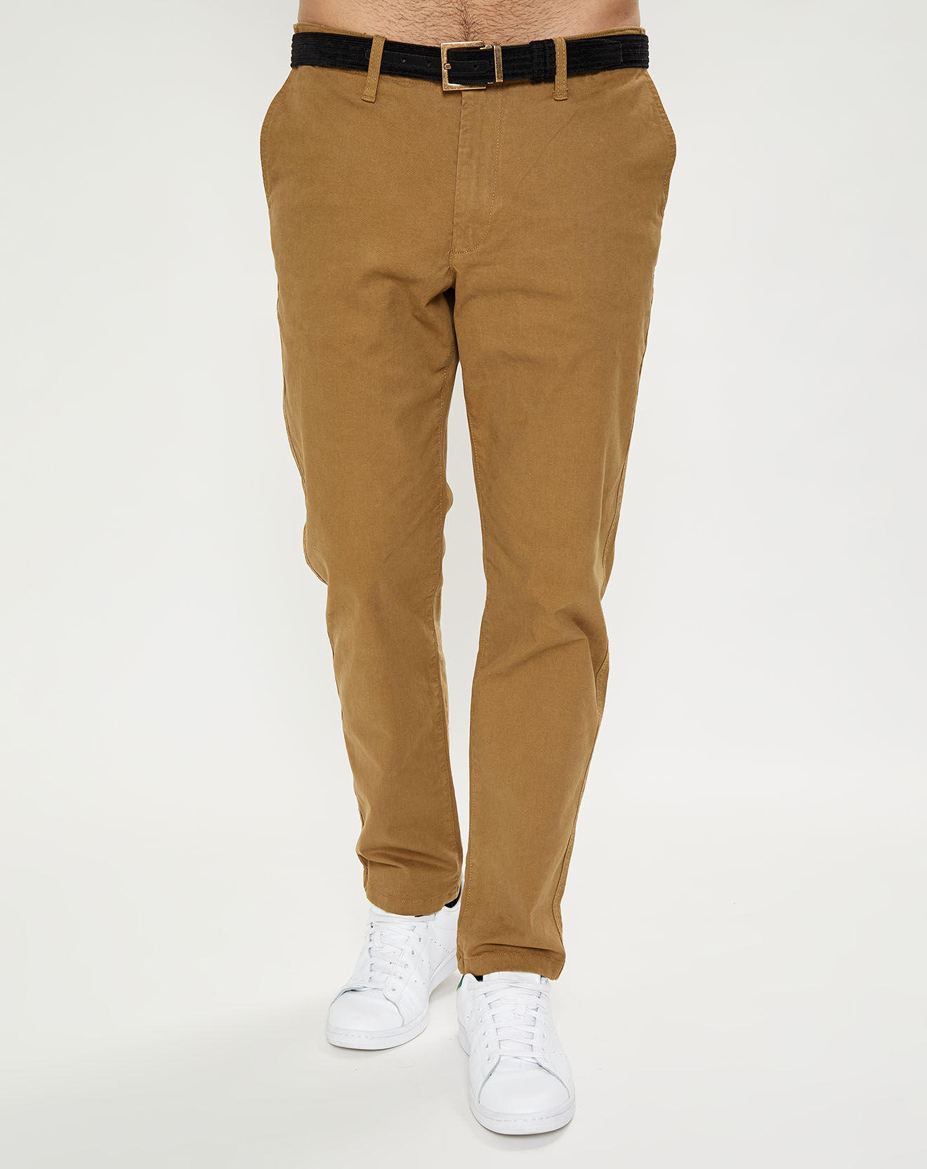 Galeries Lafayette Pantalon chino Cropped Bedford marron kaki