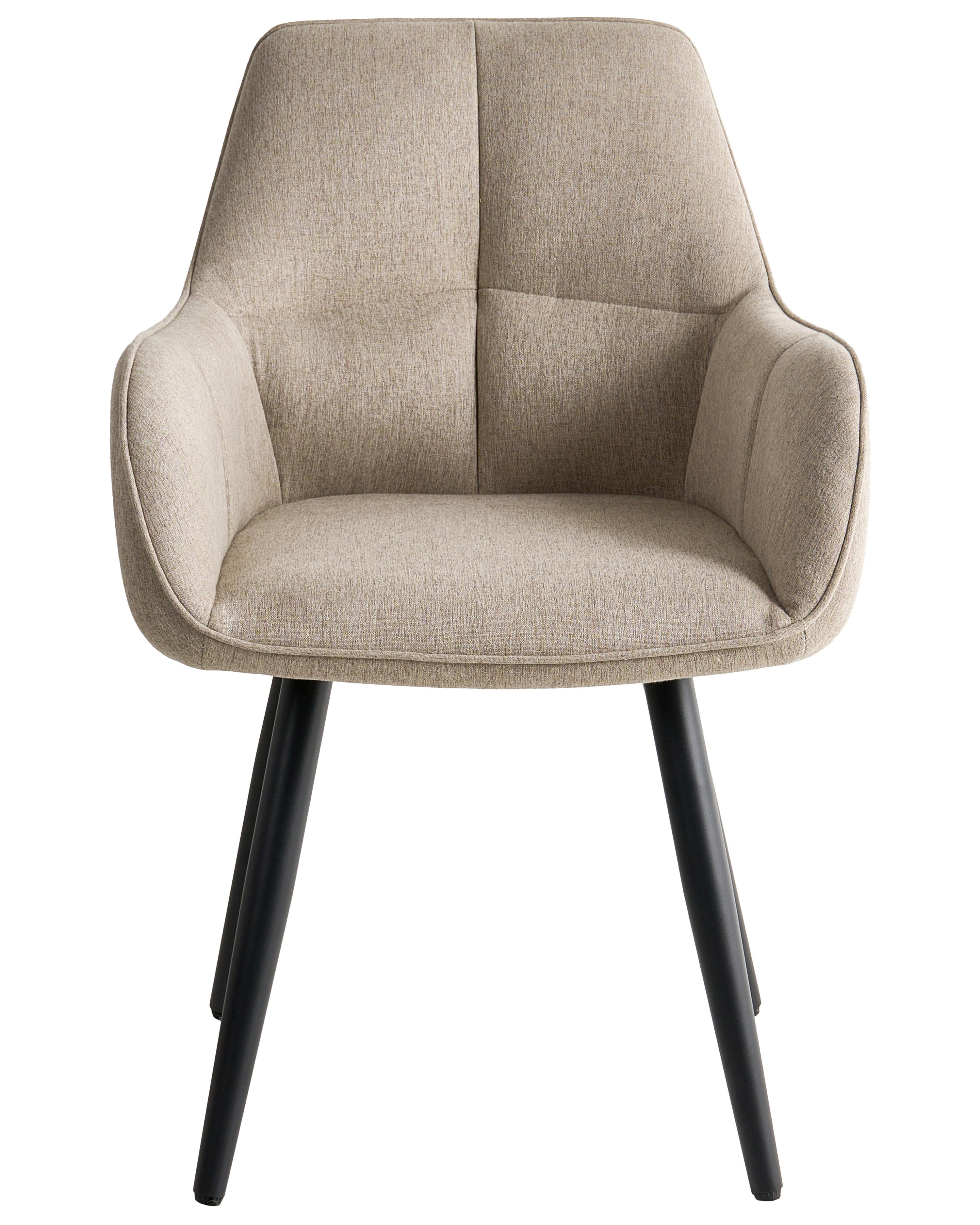 Set van 2 eetkamerstoelen TIRANO Kunstlinnen Beige
