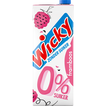 Wicky 0% Suiker Framboos 1,5 L