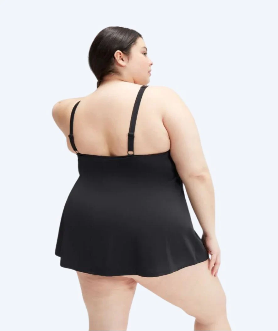 Speedo badedragt i store størrelser til damer - Swim Dress - Sort