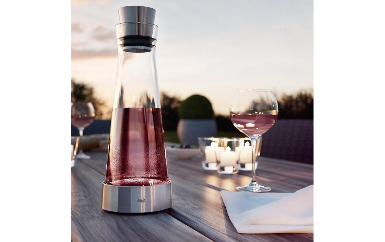 Kühlkaraffe Slim 1 l, TransparentKaraffe mit Kühlstation