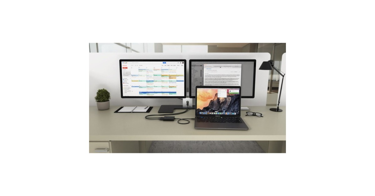 i-tecUSB-C > Dual HDMI adapter  (Zwart, 0,3 meter, 4K)