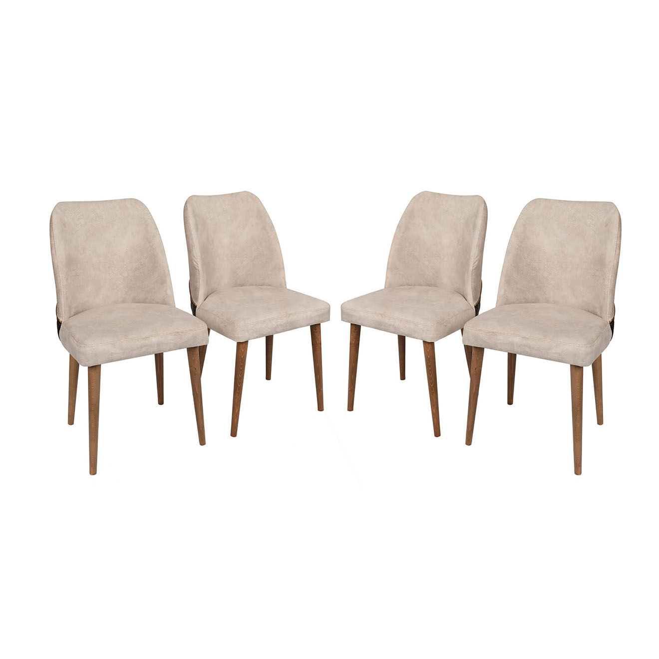 Wooden Art 4 Chaises Nova marron - 50x90x49 cm