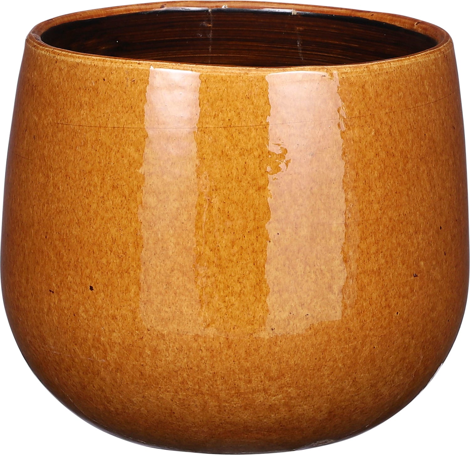 Mica Decorations bloempot Pablo geel D 18 H 16 cm