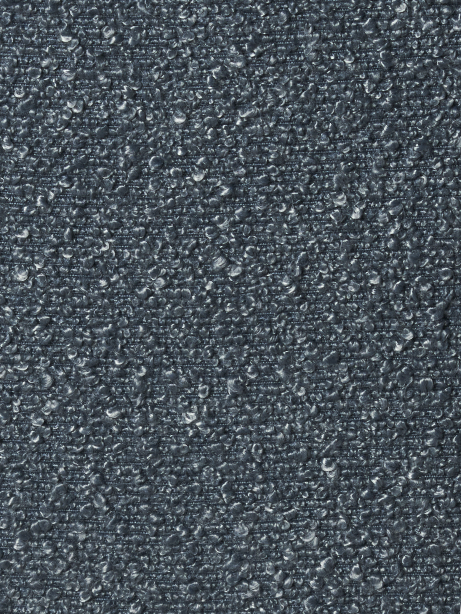 Stol i boucléstof | Jern/polyester/polyurethan. 50 x 42,5 x 81 cm. | Blue