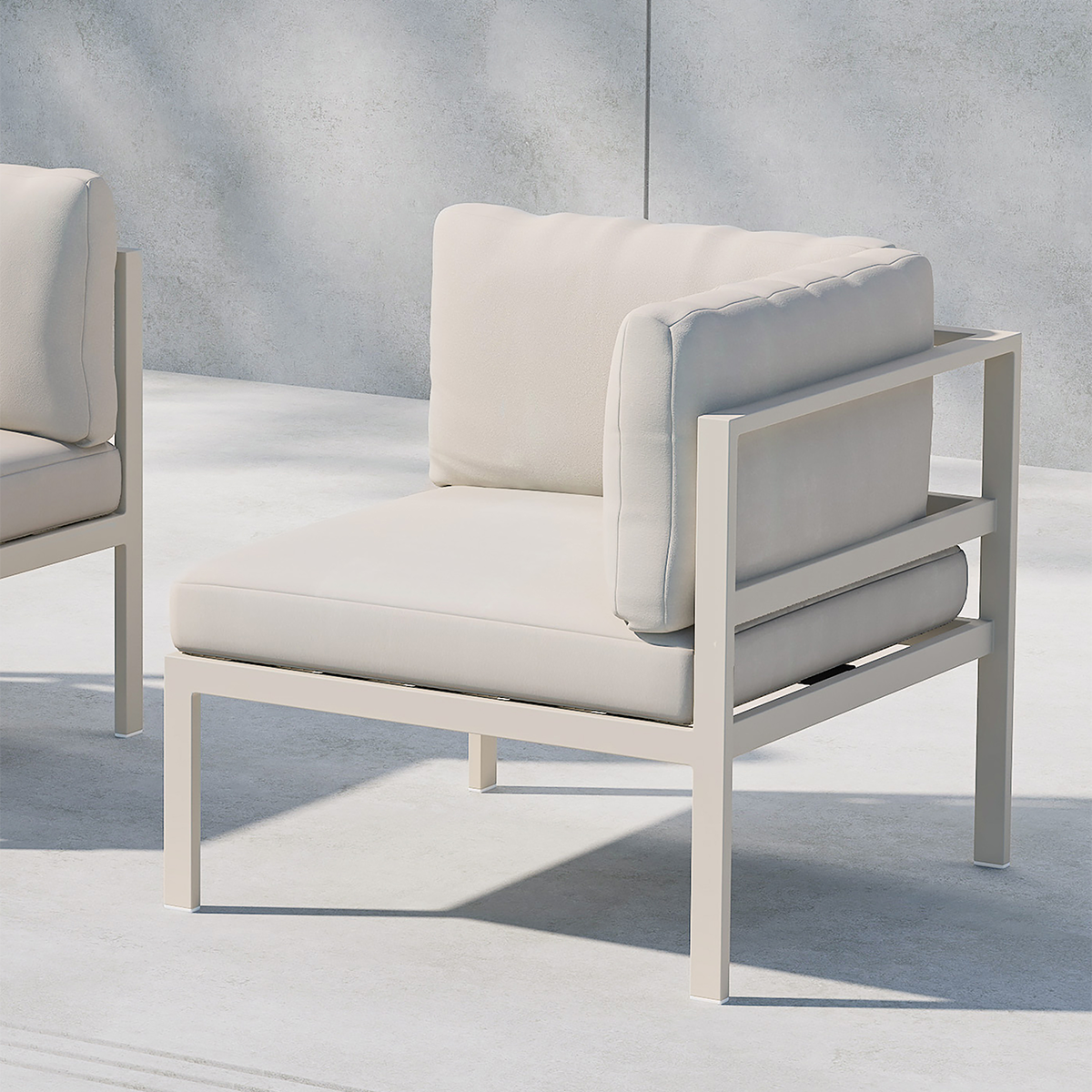 Modulair tuin hoekelement Glen Beige