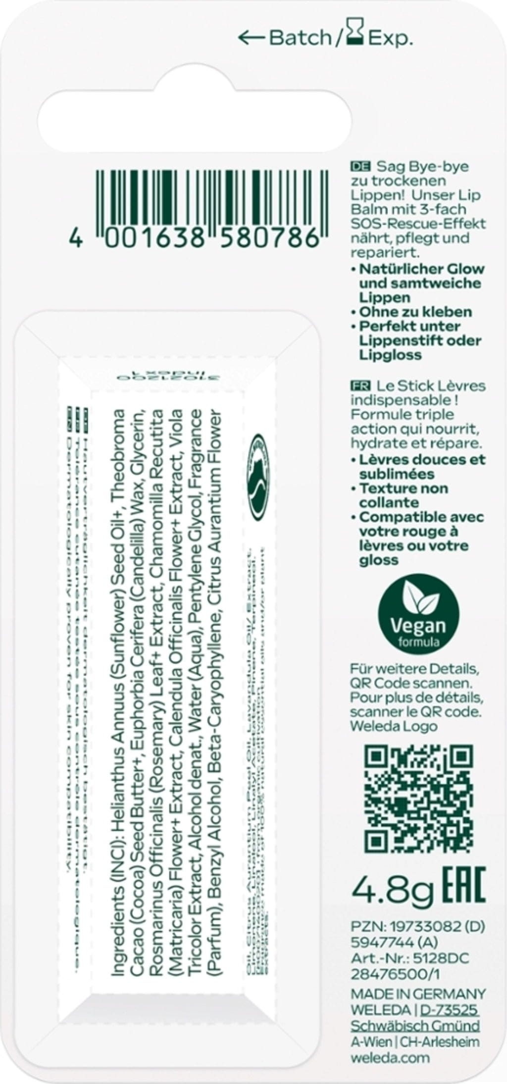 Weleda  Skin Food Lip Balm, 4,80 g