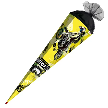 Roth Schultüte Extreme Motocross mit Tüllverschluss, 85 cm, eckig