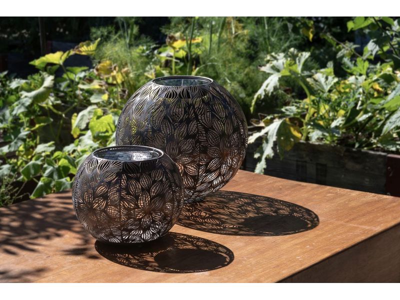 STT Solar Antic Globe Flora Grey Dekorative Solarleuchte