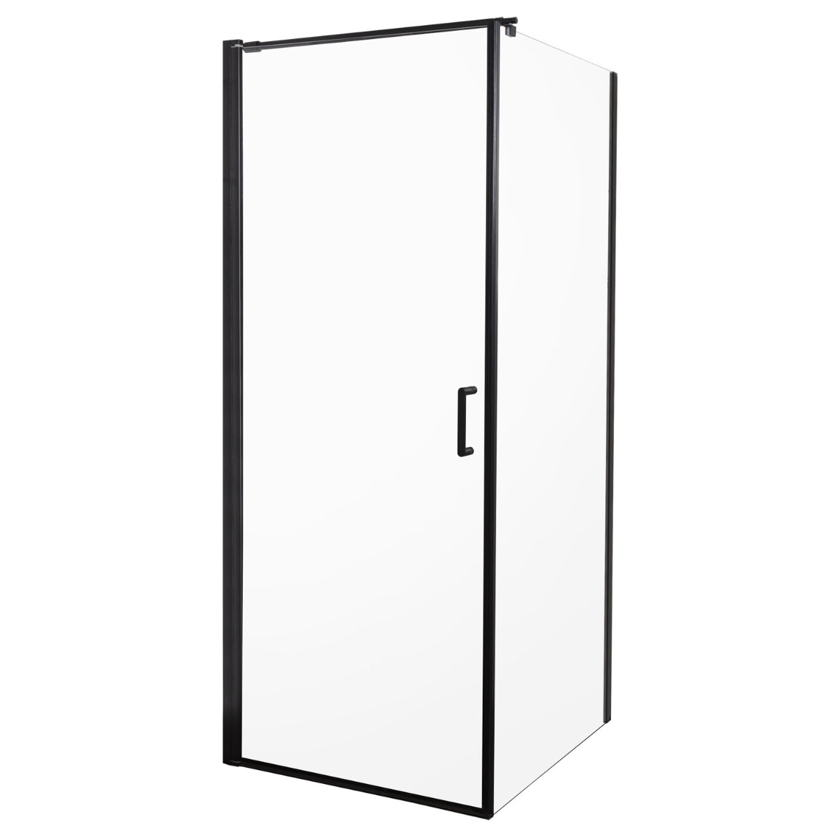 Kerra Hera douchecabine zonder douchebak 80x80cm zwart