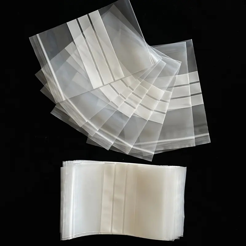 (100er Set) 6x9cm Druckverschluss Zip Beutel Wiederverschliessbare Tüten - Transparent