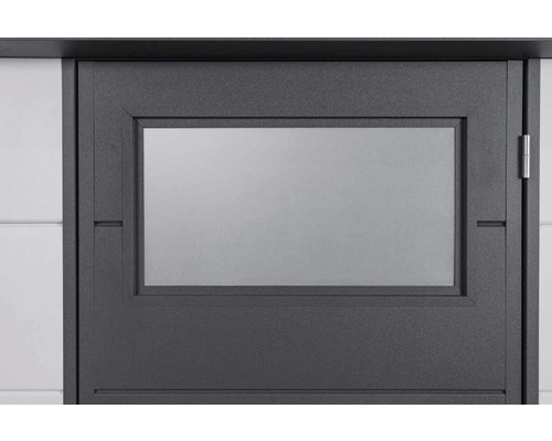 Tuinhuis Classico 2724 incl. regengoot met rechterzijdak 456 x 259 cm granietgrijs