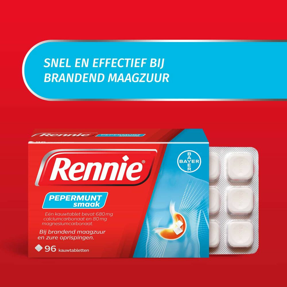 Rennie Pepermunt 96 tabletten