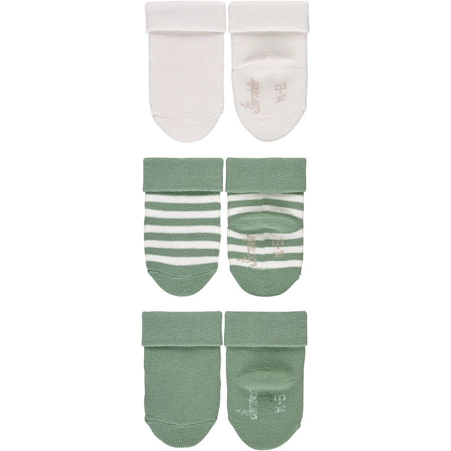 Sterntaler GOTS Baby-Söckchen Ringel, 3er-Pack grün