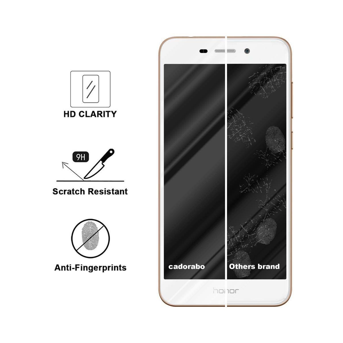 Honor 6C PRO Skjermbeskytter Skärmskydd (hvit)
