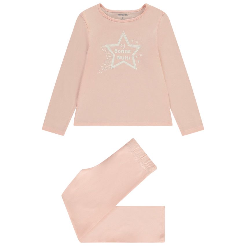 Pyjama 2 pièces en jersey print étoile pour fille - Multicolore