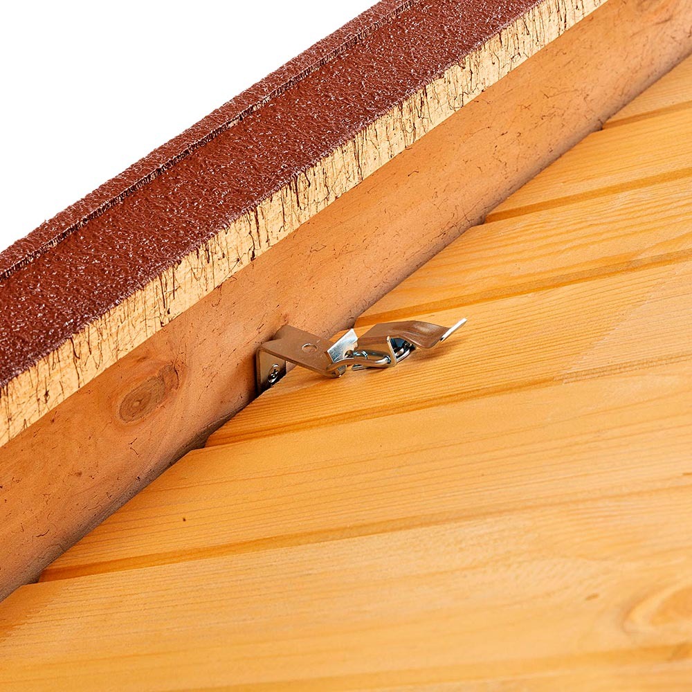 Ferplast niche pour chiens pour l'extérieur domus large, bois fsc, pieds isolants en plastique, grille pour l'aération, porte