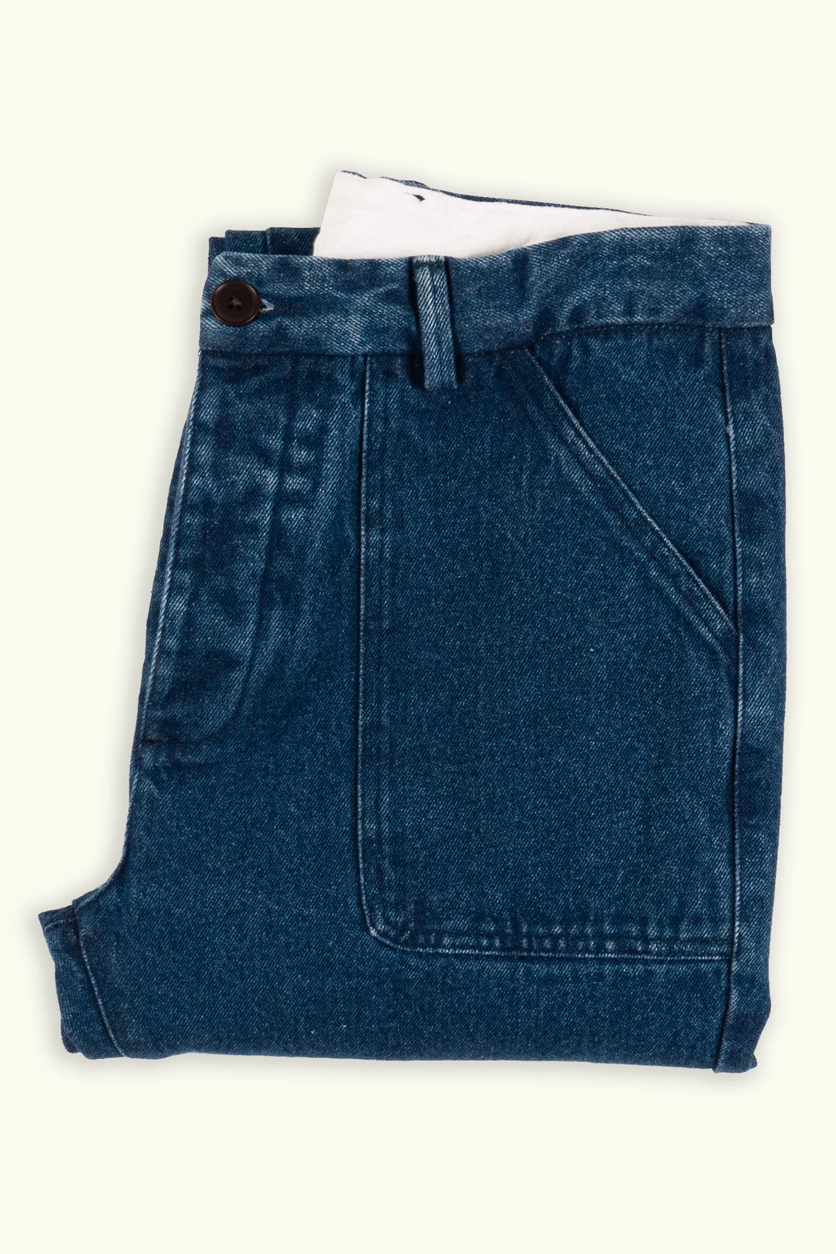 Pantalon fatigue en denim | Bleu
